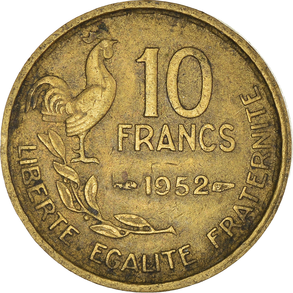 Moneda, Francia, 10 Francs, 1952