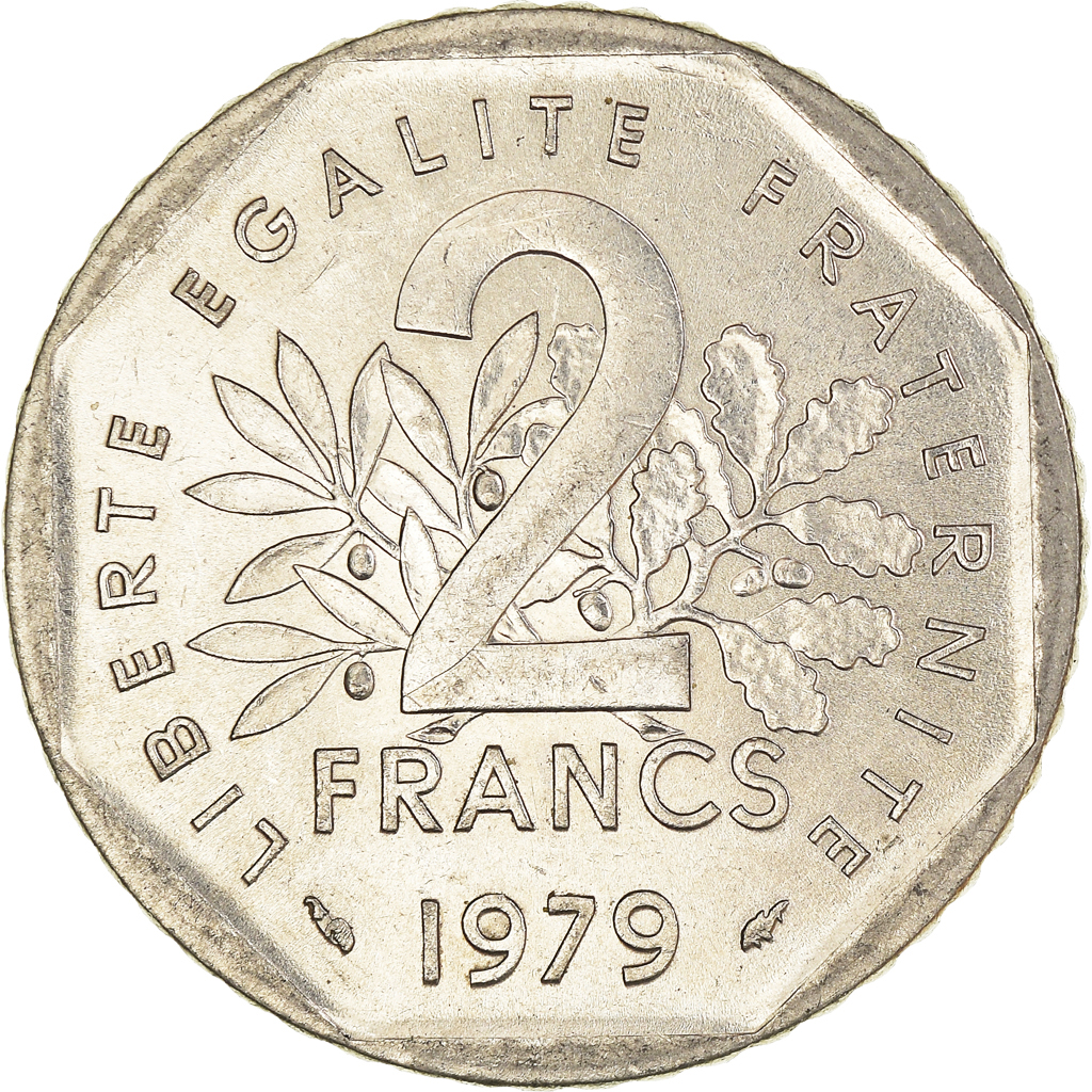 Moneda, Francia, 2 Francs, 1979