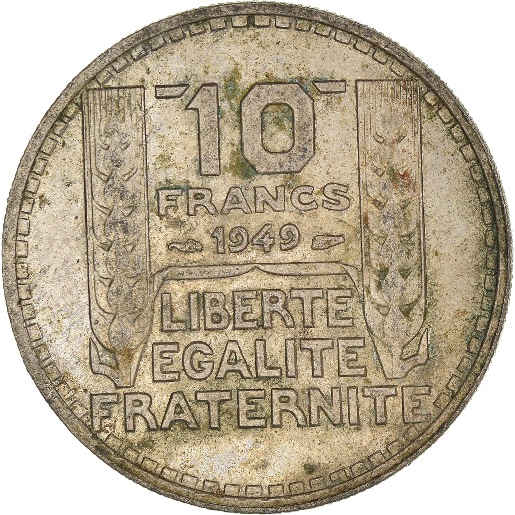 Moneda, Francia, 10 Francs, 1949