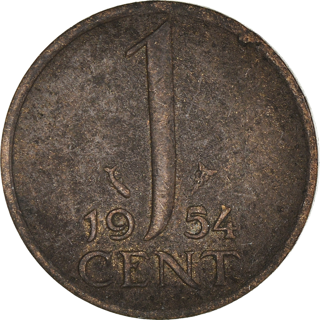 Moneda, Países Bajos, Cent, 1954