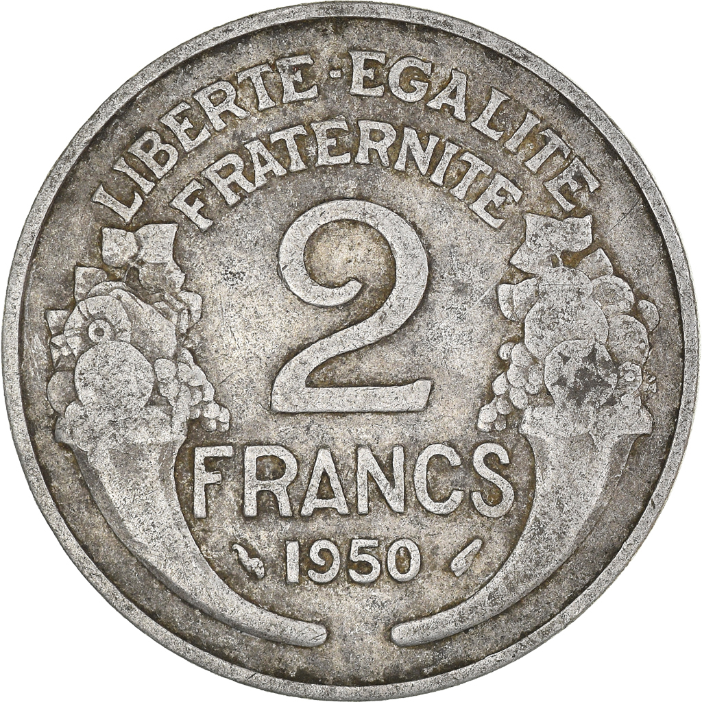 Moneda, Francia, 2 Francs, 1950