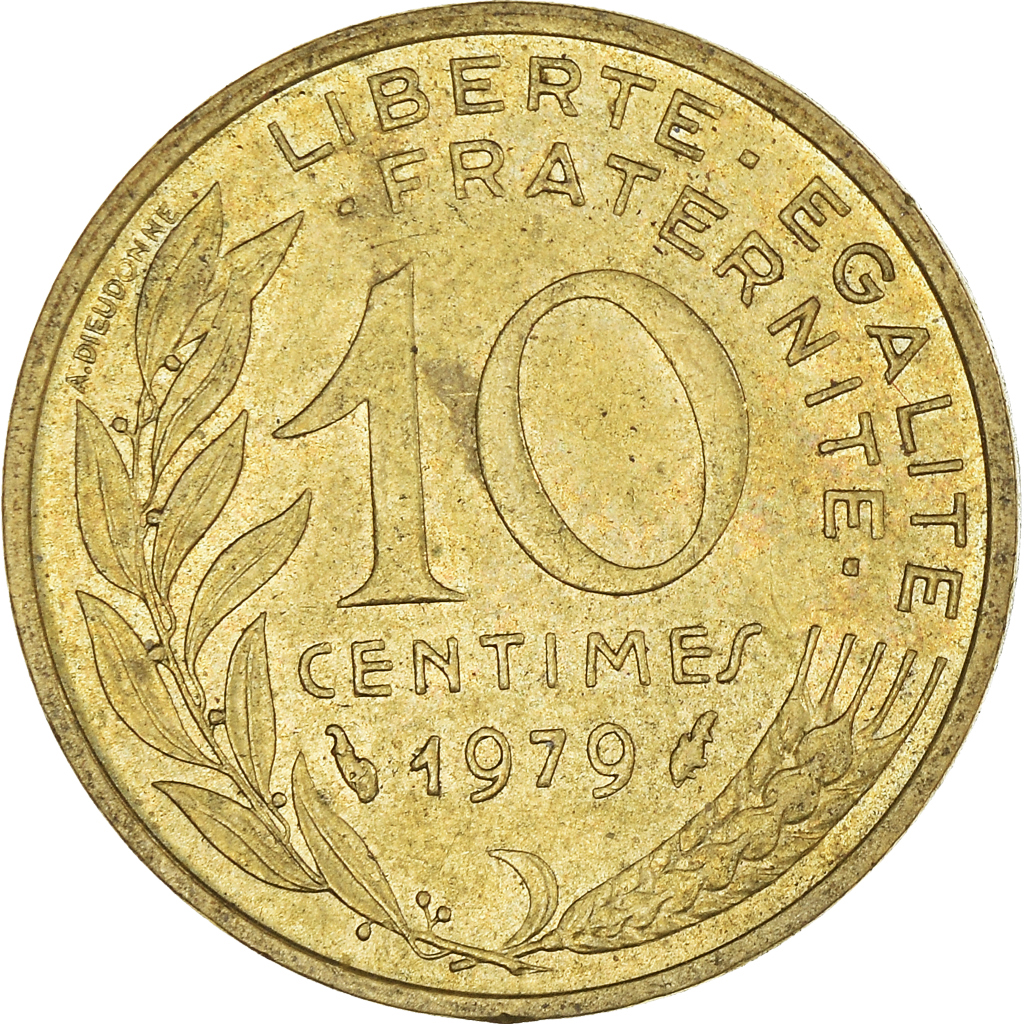 Moneda, Francia, 10 Centimes, 1979