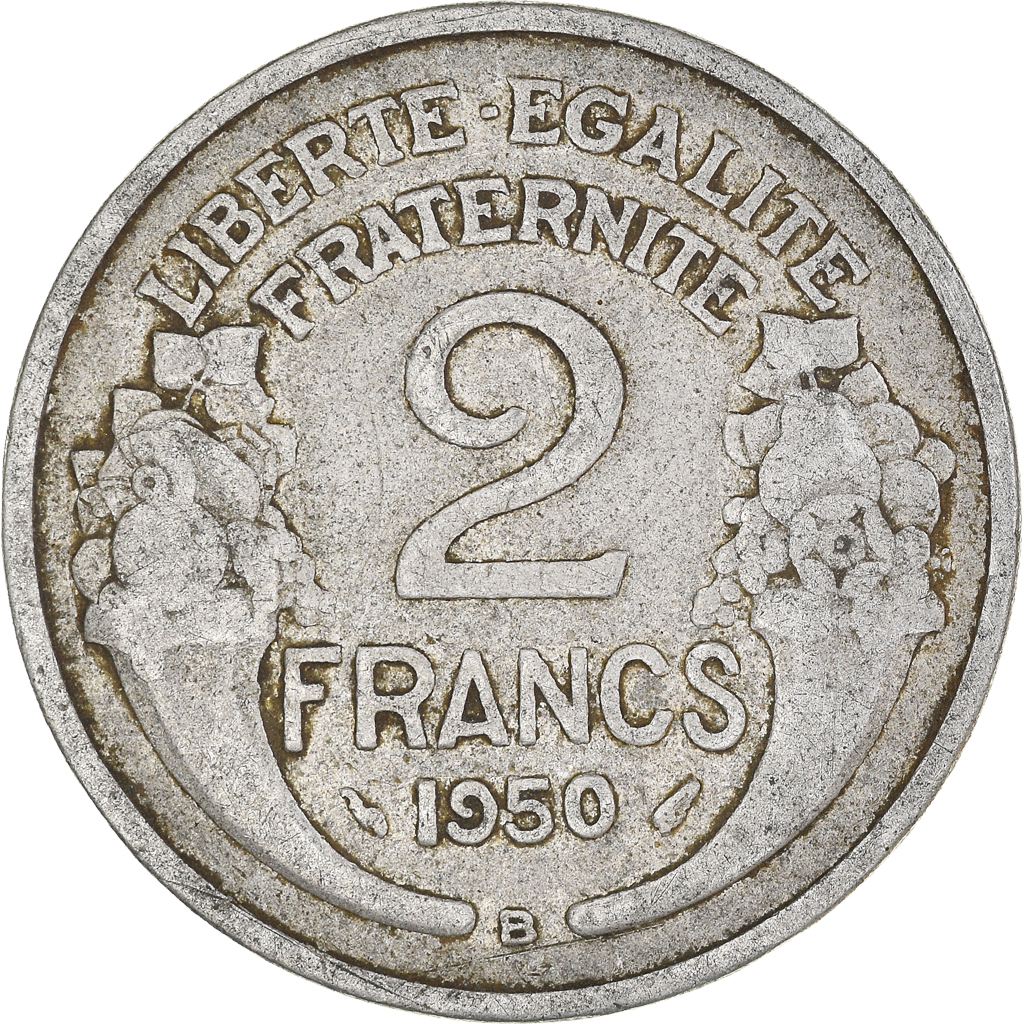 Moneda, Francia, 2 Francs, 1950