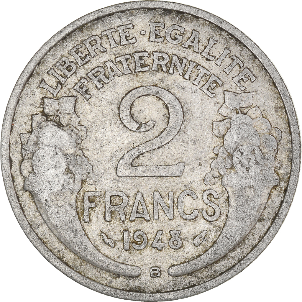 Moneda, Francia, 2 Francs, 1948