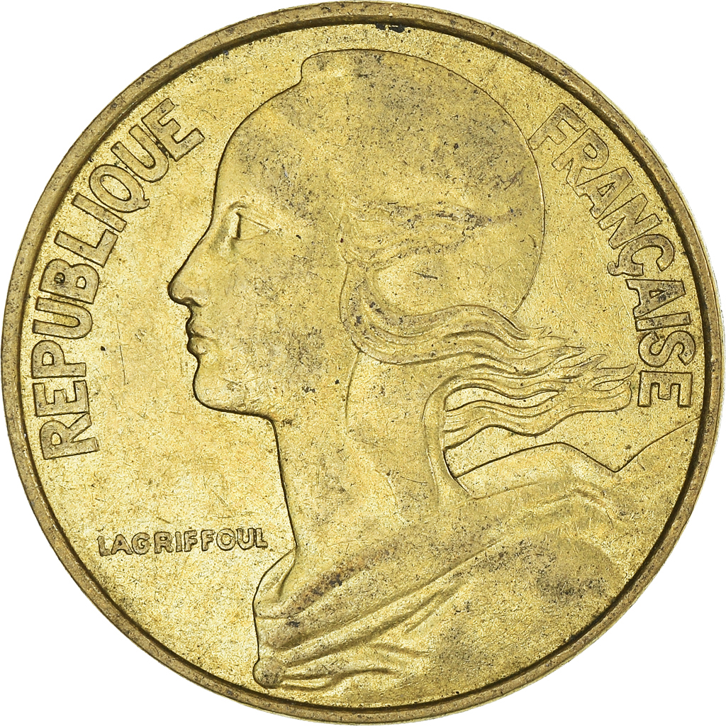 Moneda, Francia, 20 Centimes, 1976