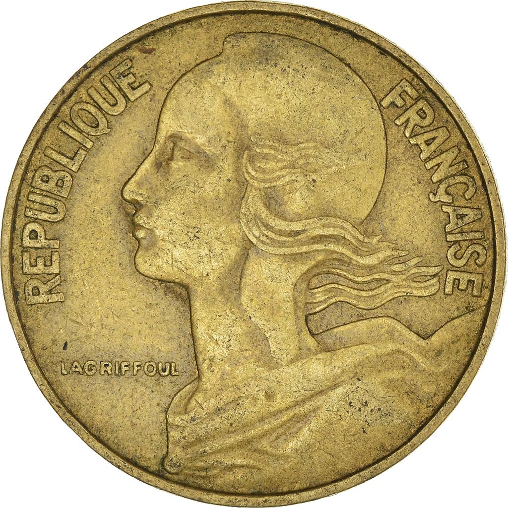 Moneda, Francia, 20 Centimes, 1964