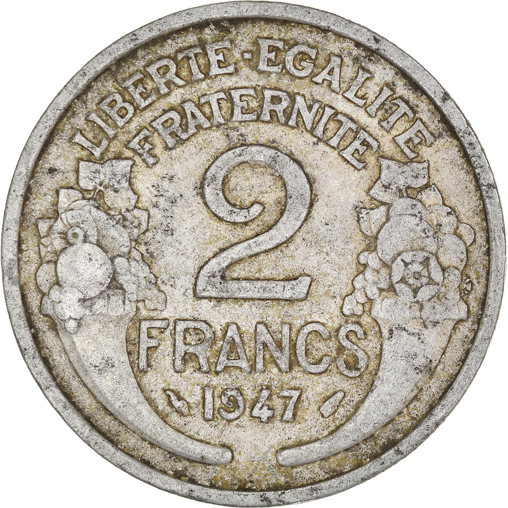 Moneda, Francia, 2 Francs, 1947