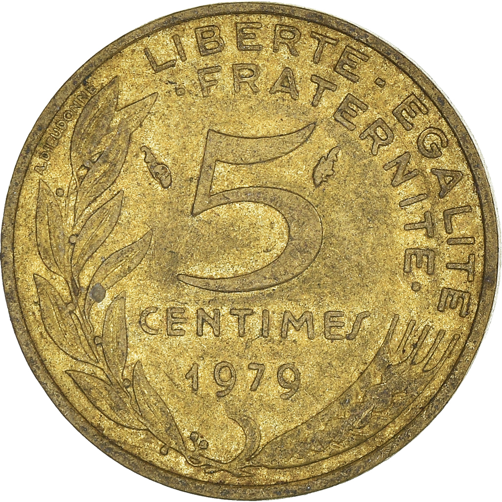 Moneda, Francia, 5 Centimes, 1979