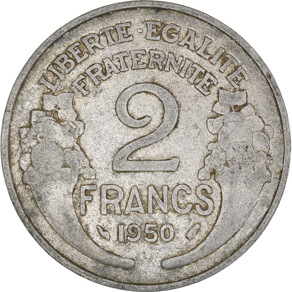 Moneda, Francia, 2 Francs, 1950