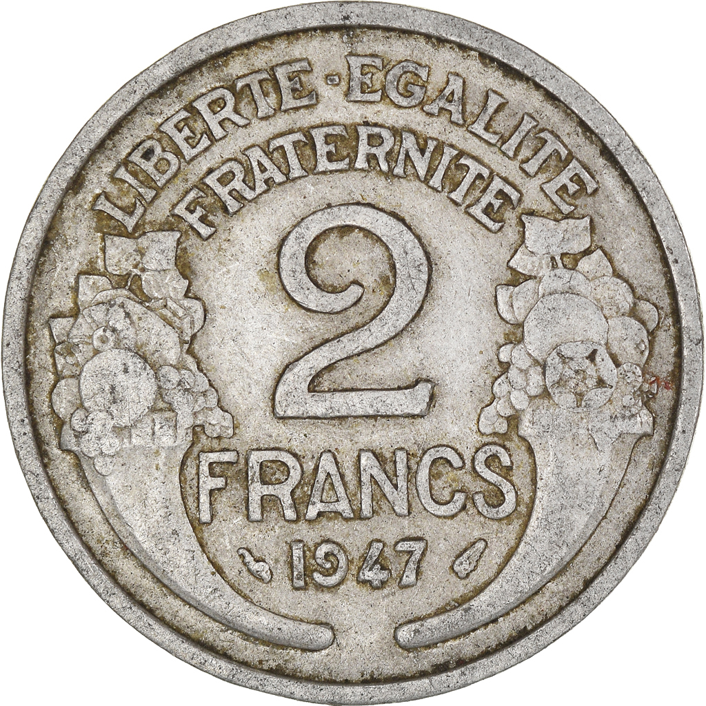 Moneda, Francia, 2 Francs, 1947