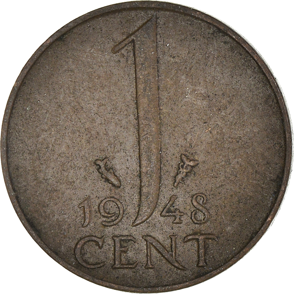 Moneda, Países Bajos, Cent, 1948