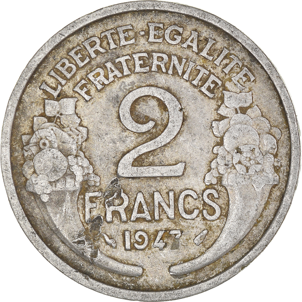 Moneda, Francia, 2 Francs, 1947