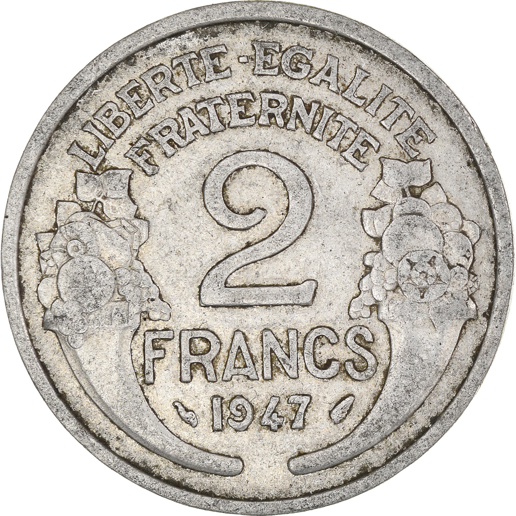 Moneda, Francia, 2 Francs, 1947