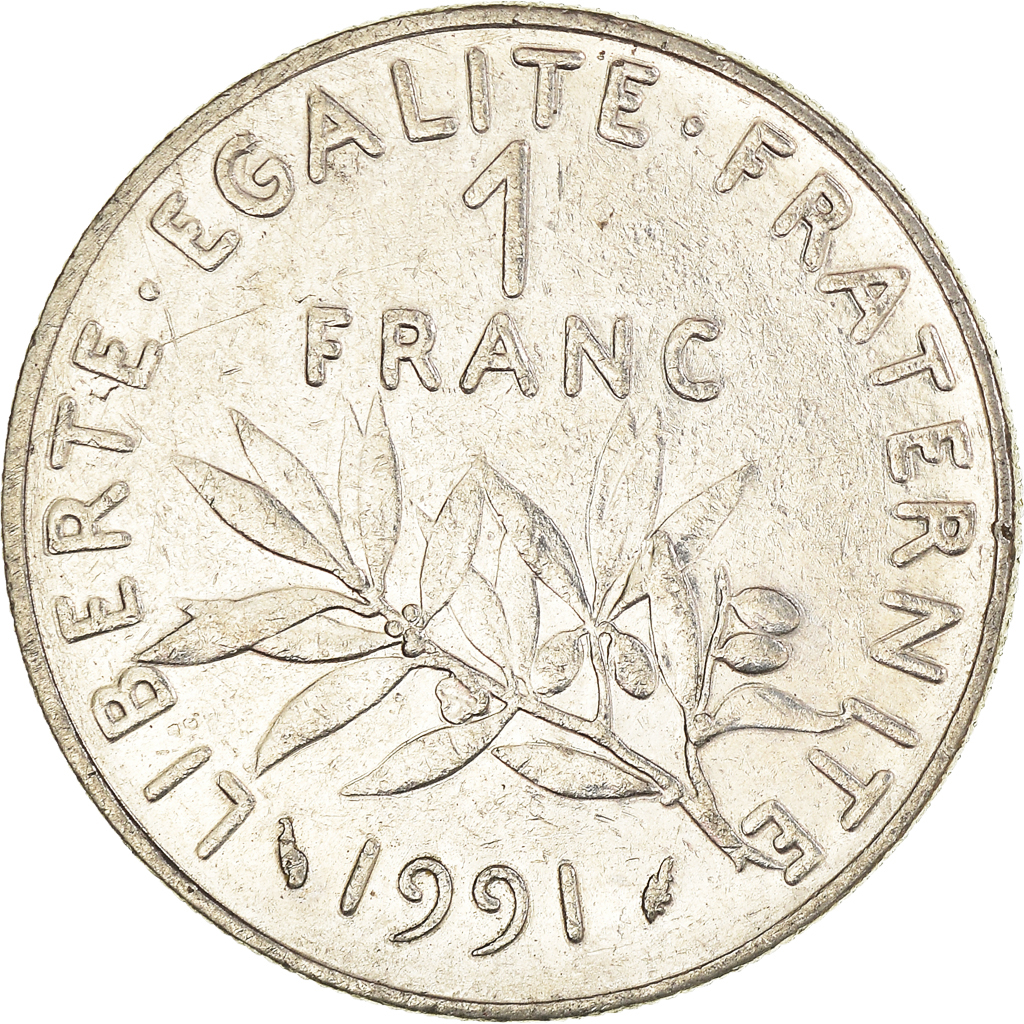 Moneda, Francia, Franc, 1991