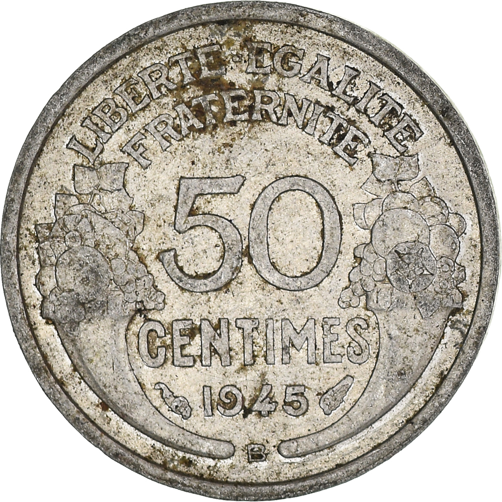 Moneda, Francia, 50 Centimes, 1945