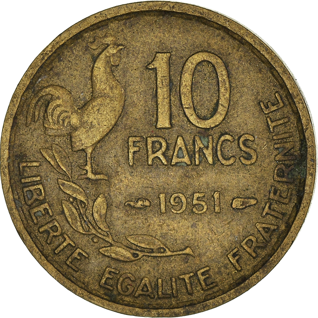Moneda, Francia, 10 Francs, 1951