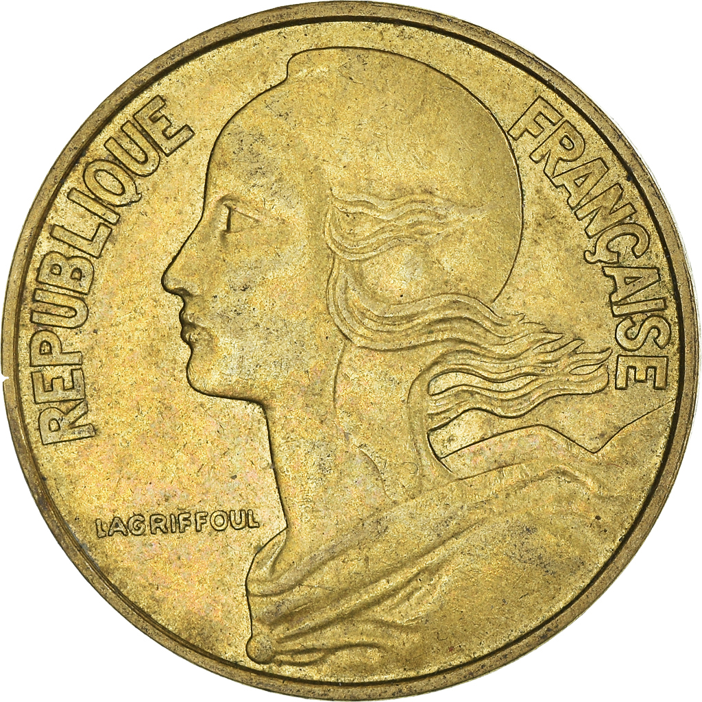 Moneda, Francia, 20 Centimes, 1972
