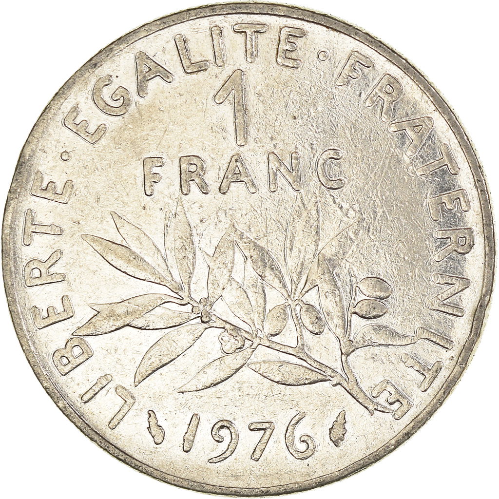 Moneda, Francia, Franc, 1976