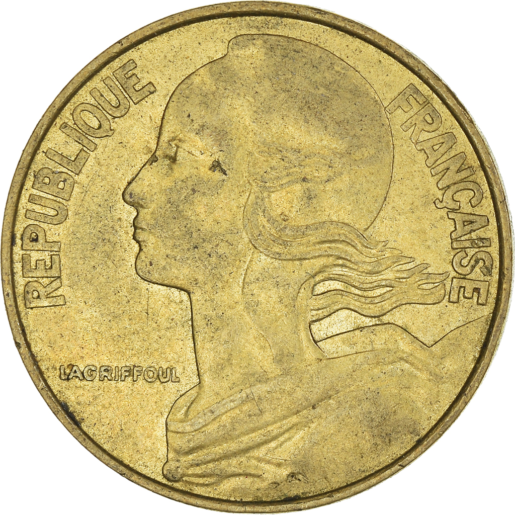 Moneda, Francia, 20 Centimes, 1975