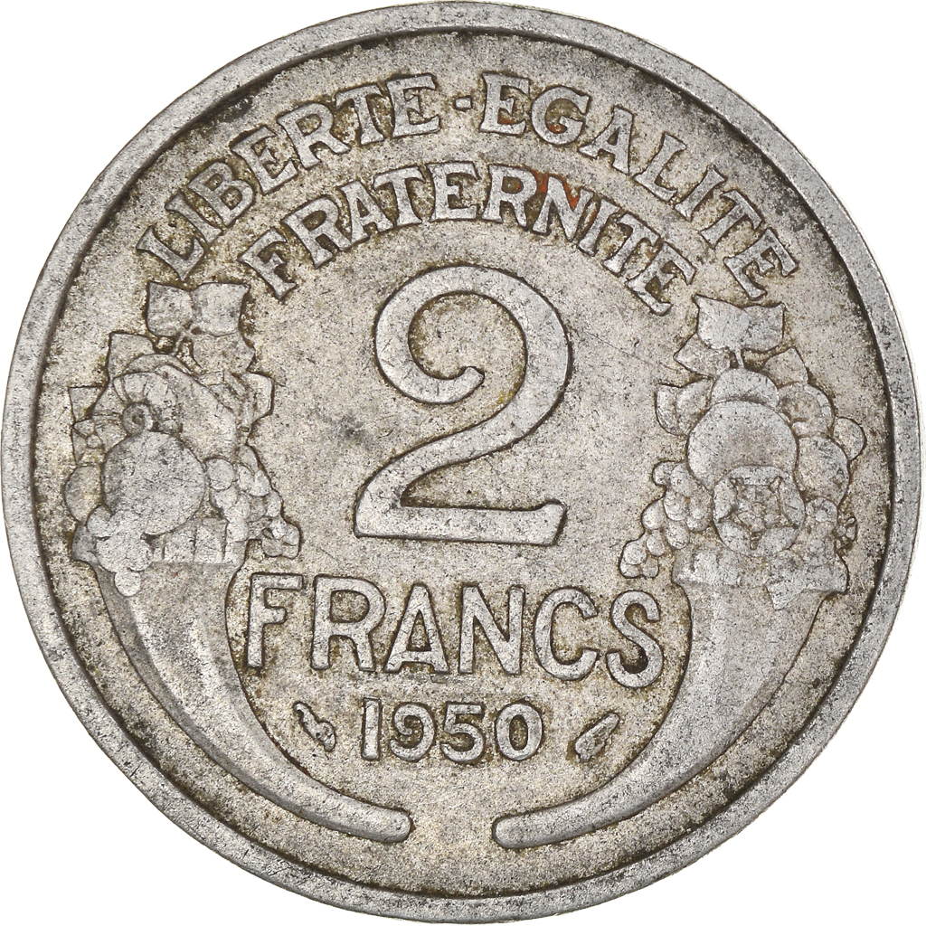 Moneda, Francia, 2 Francs, 1950