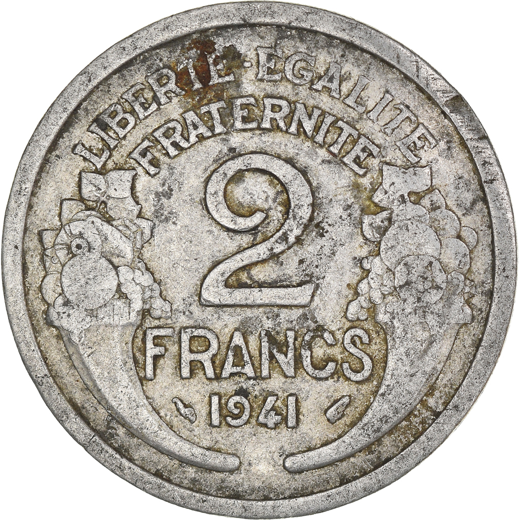 Moneda, Francia, 2 Francs, 1941