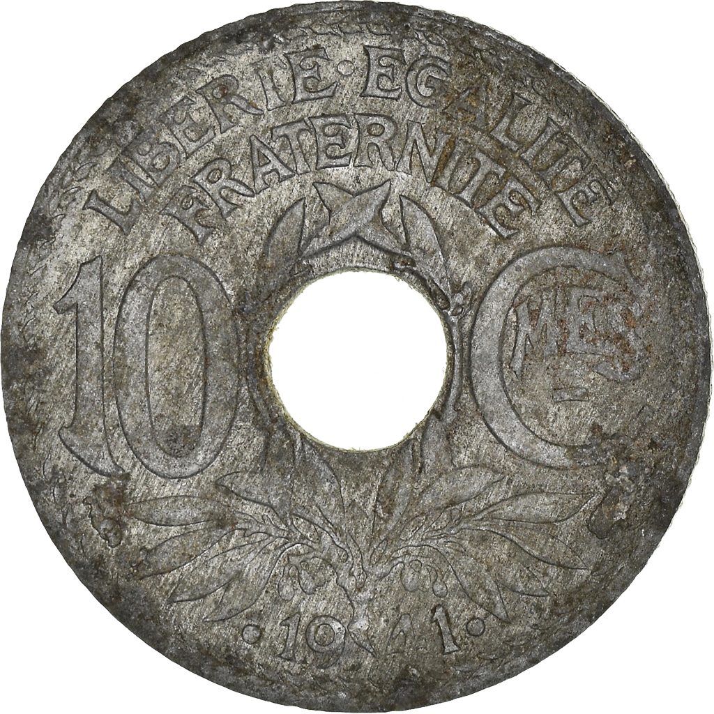 Moneda, Francia, 10 Centimes, 1941