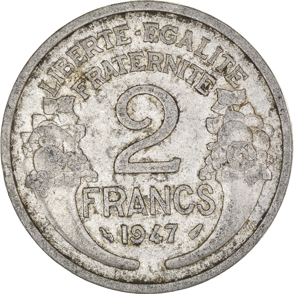 Moneda, Francia, 2 Francs, 1947