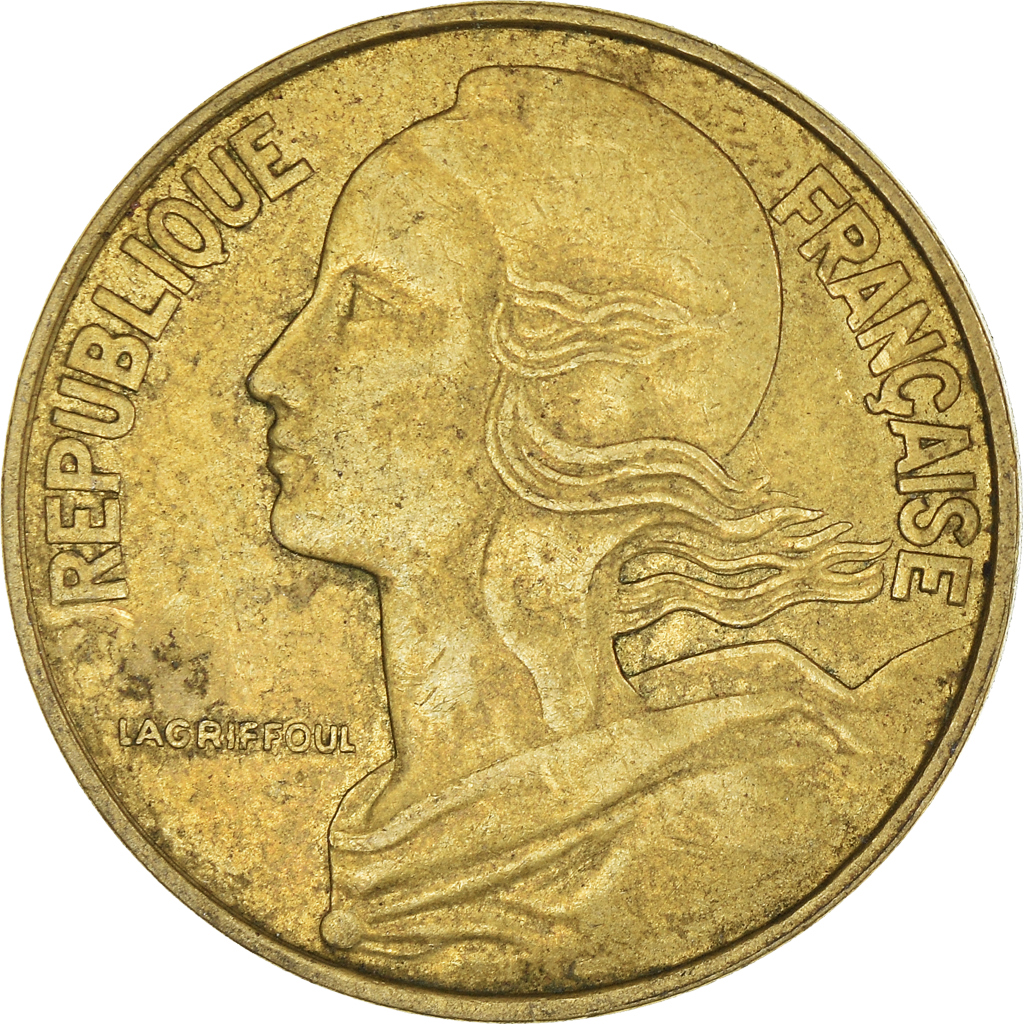 Moneda, Francia, 20 Centimes, 1962