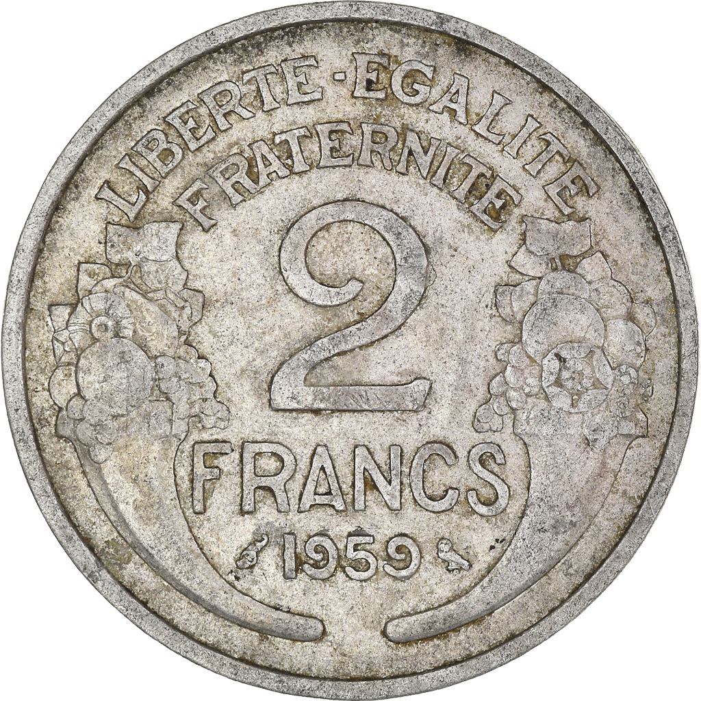 Moneda, Francia, 2 Francs, 1959