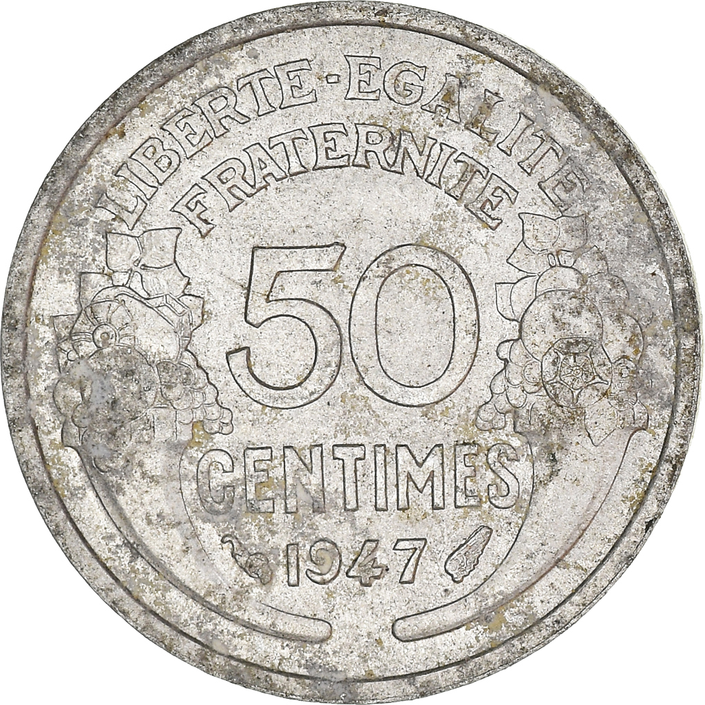 Moneda, Francia, 50 Centimes, 1947