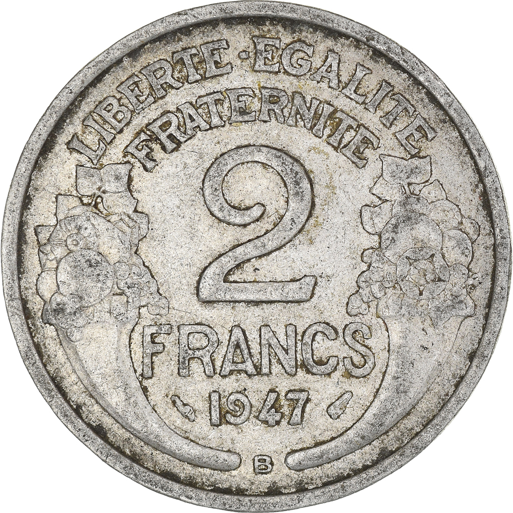 Moneda, Francia, 2 Francs, 1947