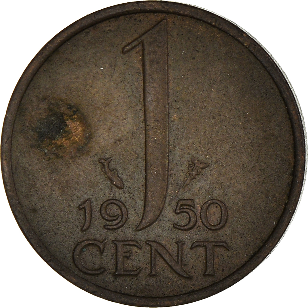 Moneda, Países Bajos, Cent, 1950