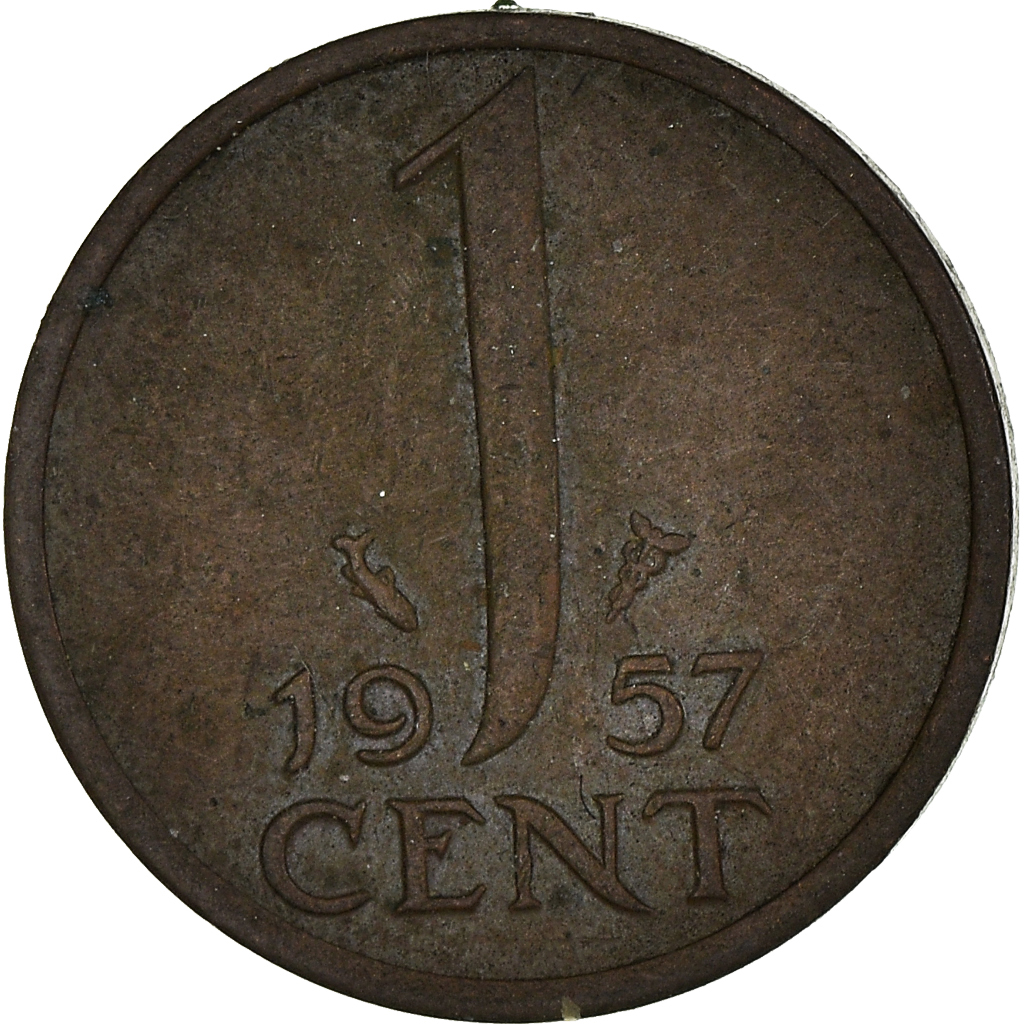 Moneda, Países Bajos, Cent, 1957
