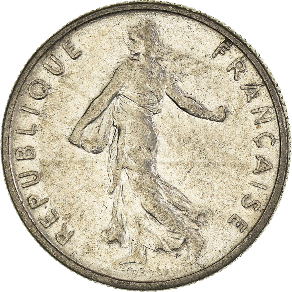 Moneda, Francia, 1/2 Franc, 1969