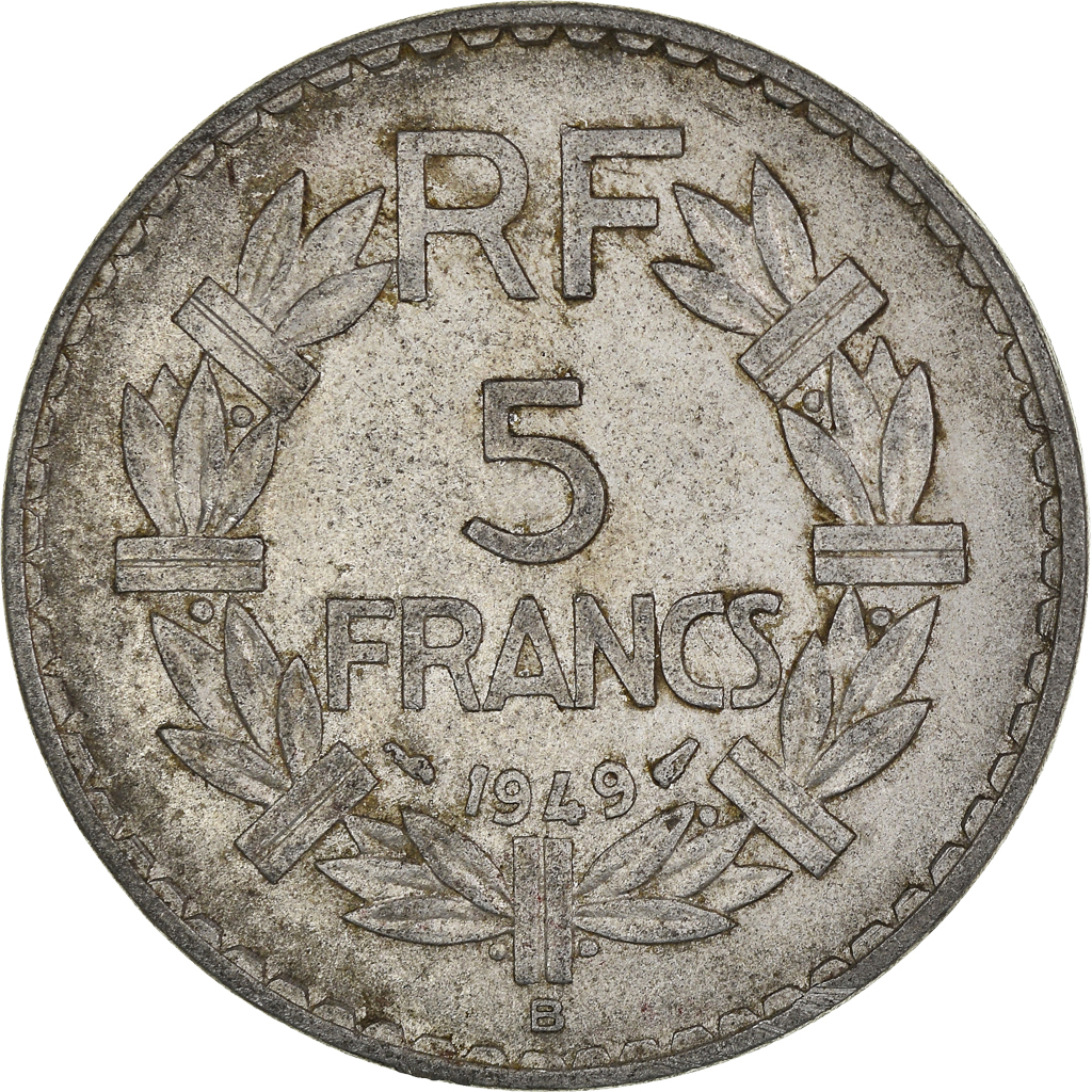 Moneda, Francia, 5 Francs, 1949