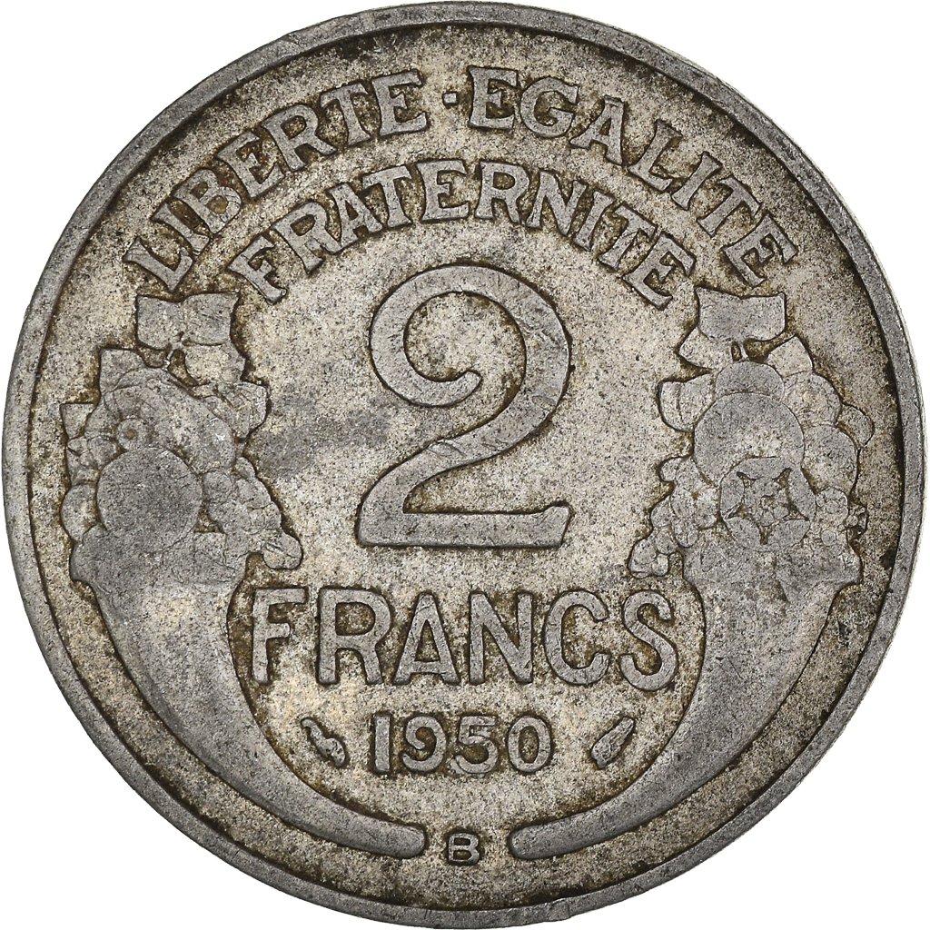 Moneda, Francia, 2 Francs, 1950