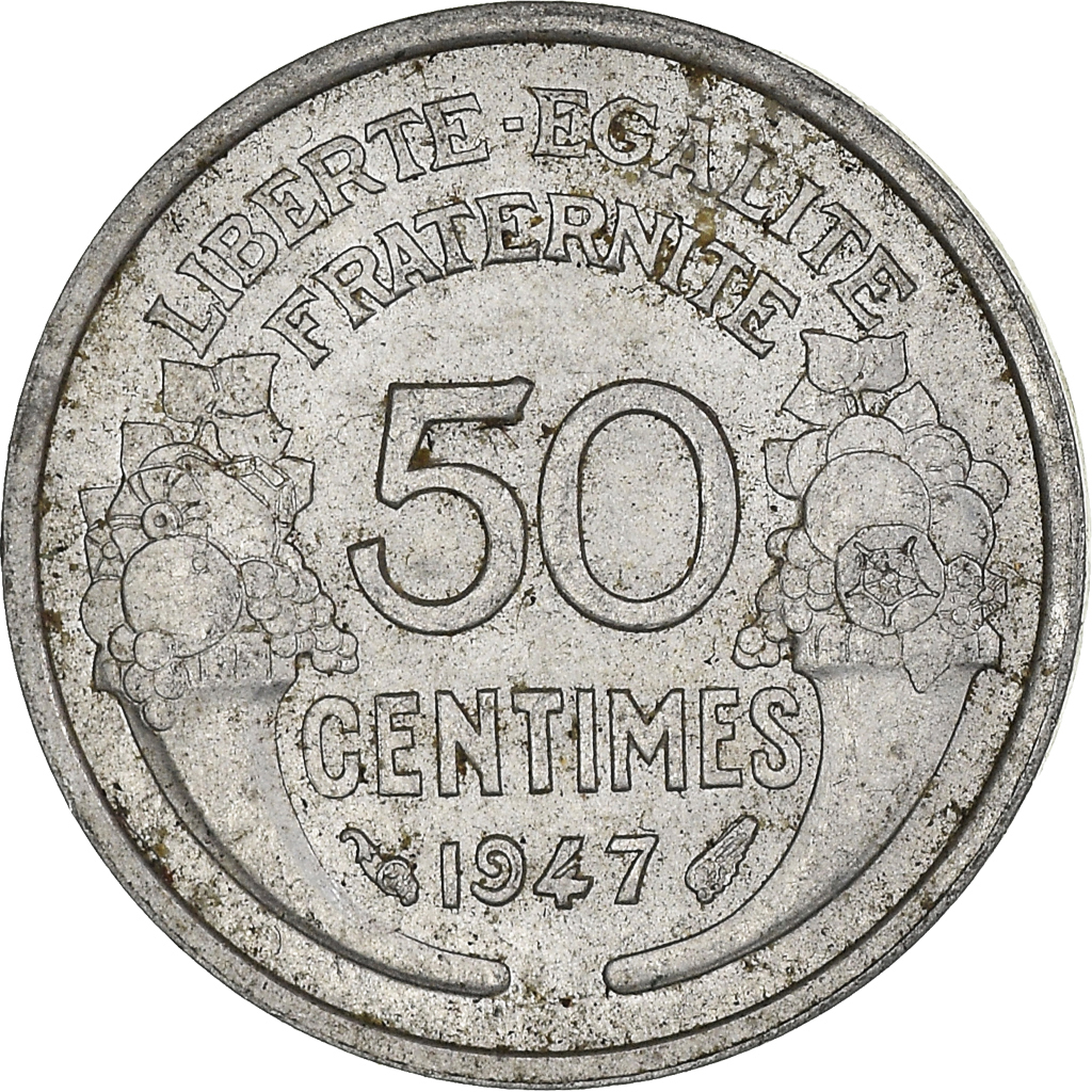 Moneda, Francia, 50 Centimes, 1947