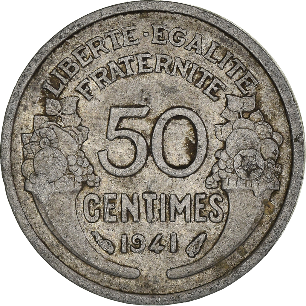 Moneda, Francia, 50 Centimes, 1941