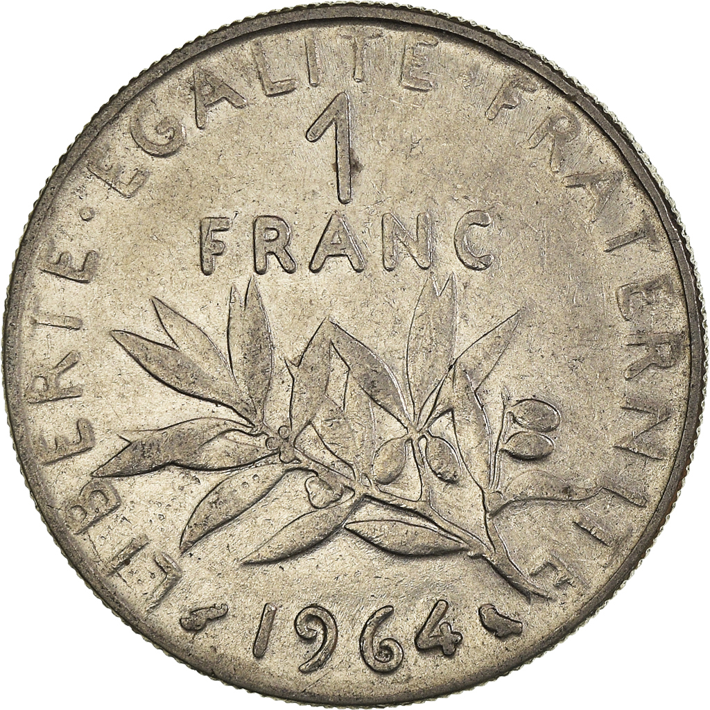 Moneda, Francia, Franc, 1964