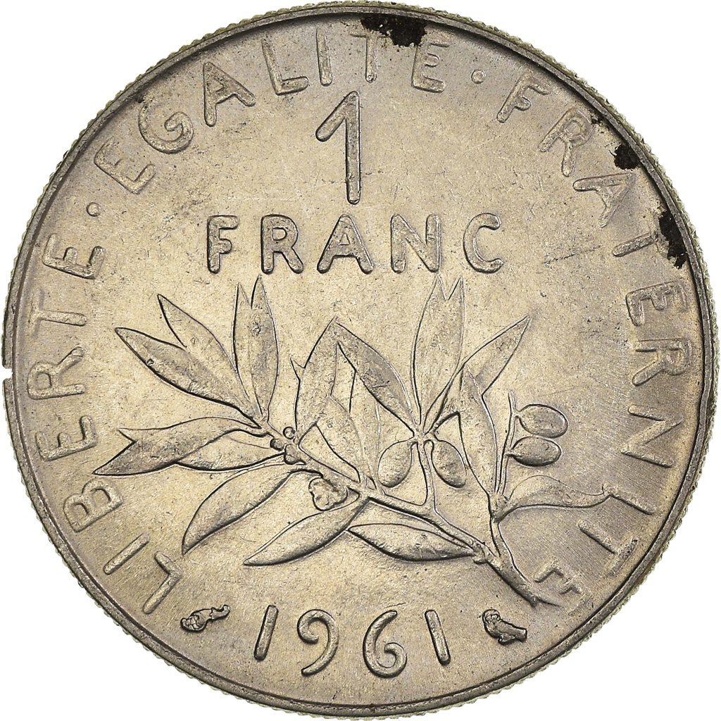 Moneda, Francia, Franc, 1961