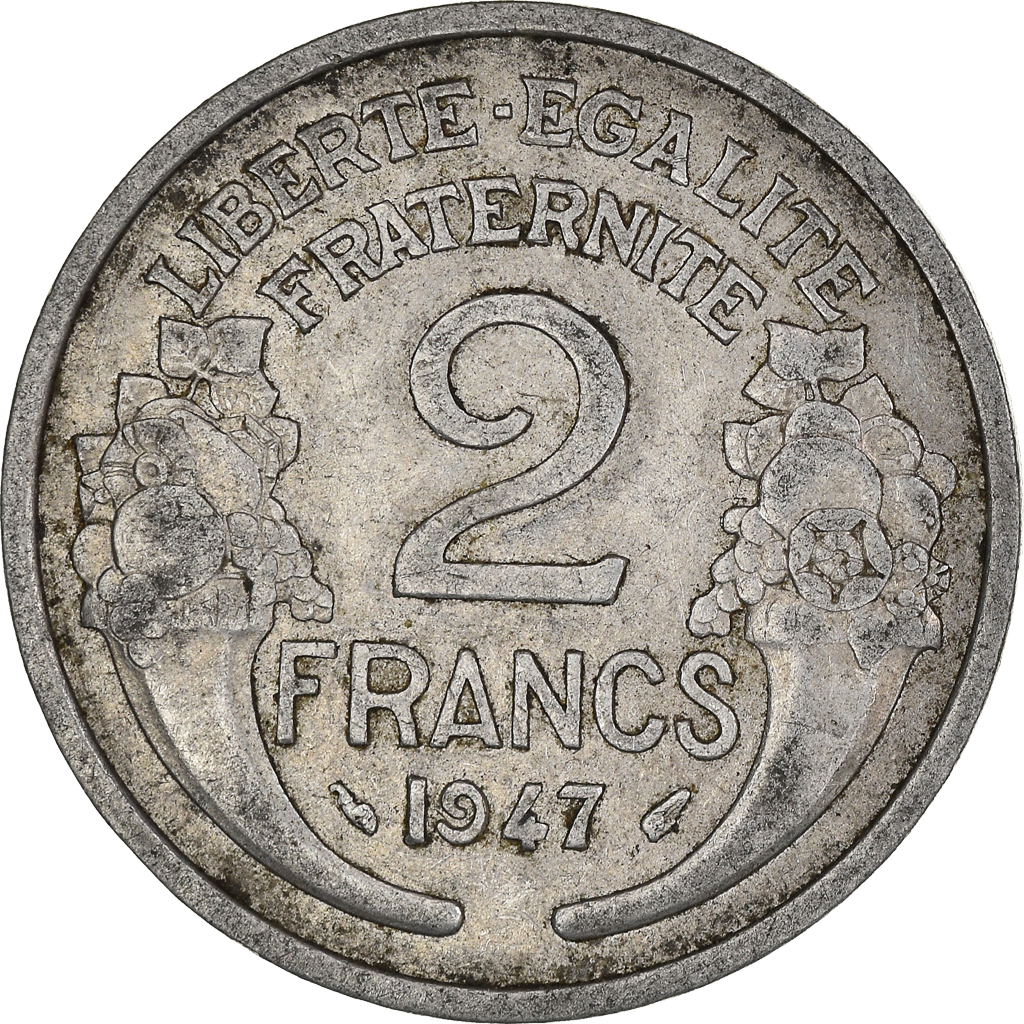 Moneda, Francia, 2 Francs, 1947