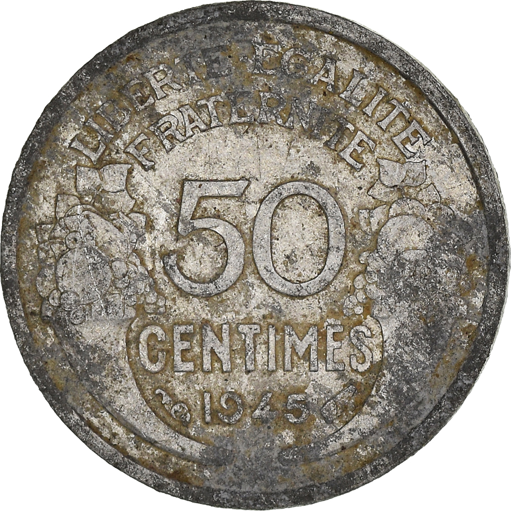 Moneda, Francia, 50 Centimes, 1945