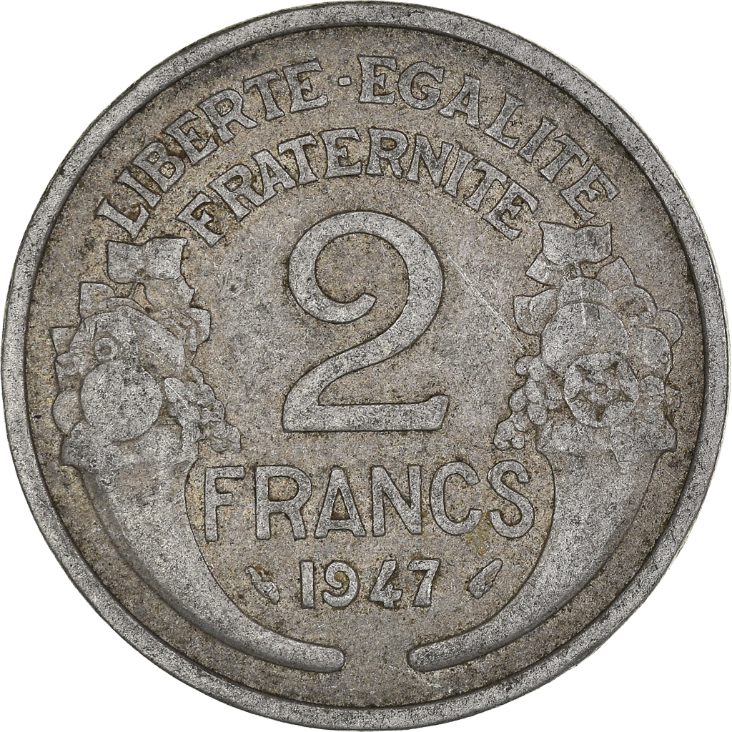 Moneda, Francia, 2 Francs, 1947