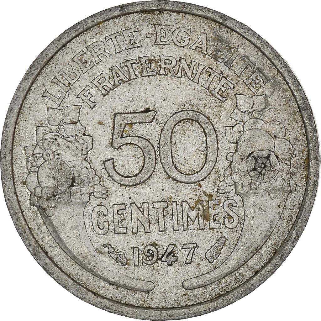 Moneda, Francia, 50 Centimes, 1947
