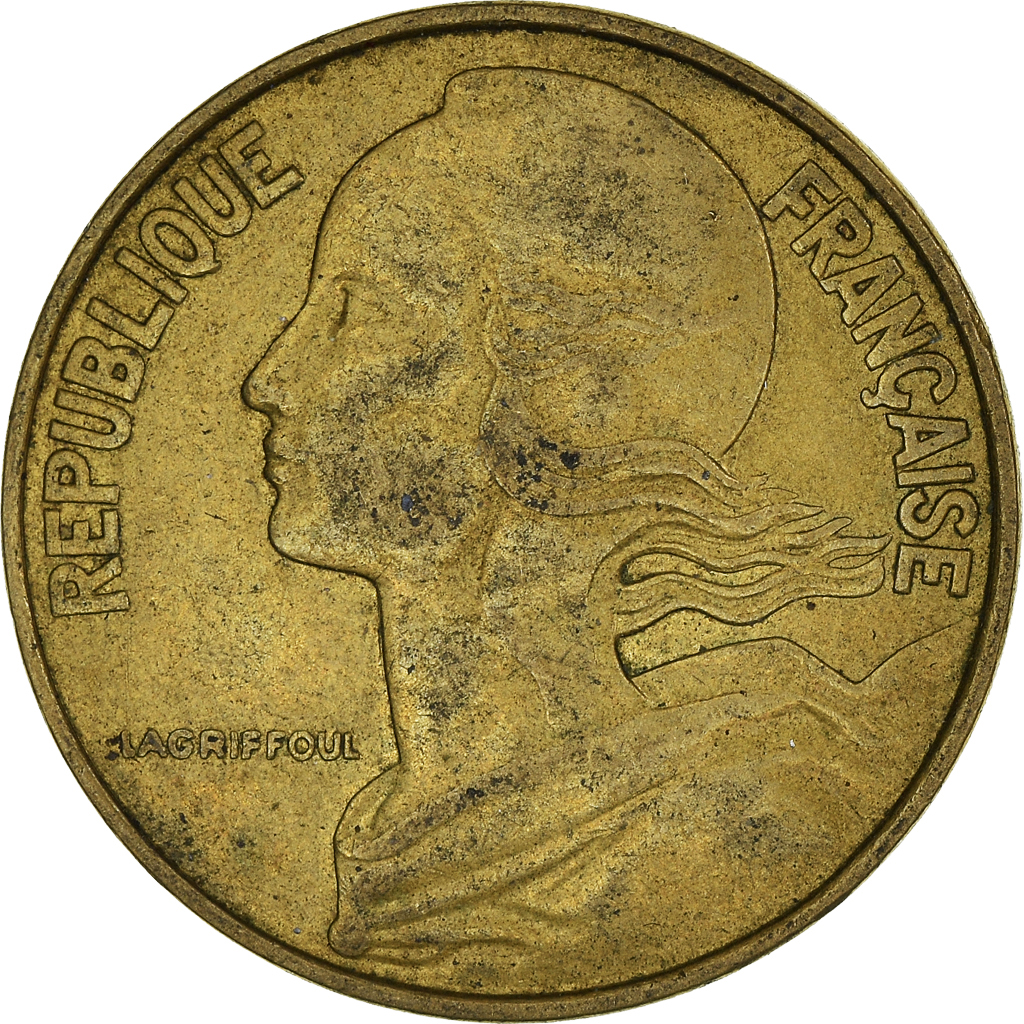 Moneda, Francia, 20 Centimes, 1969