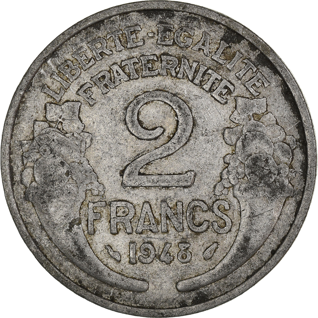 Moneda, Francia, 2 Francs, 1948