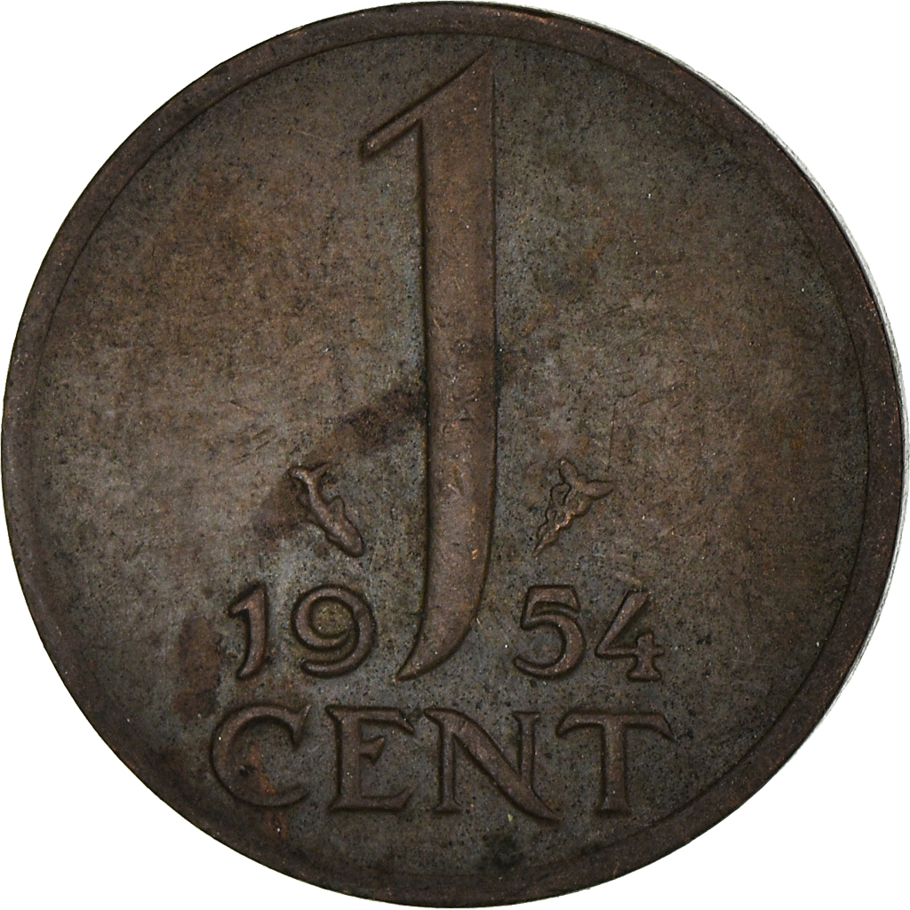 Moneda, Países Bajos, Cent, 1954
