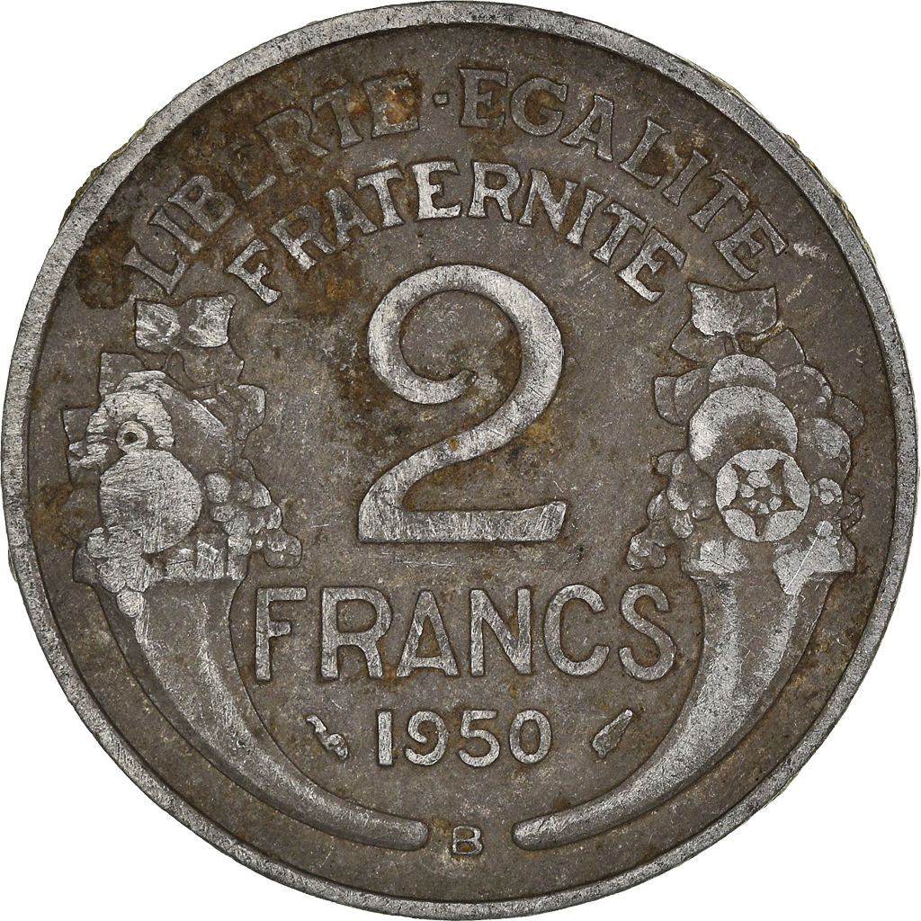Moneda, Francia, 2 Francs, 1950