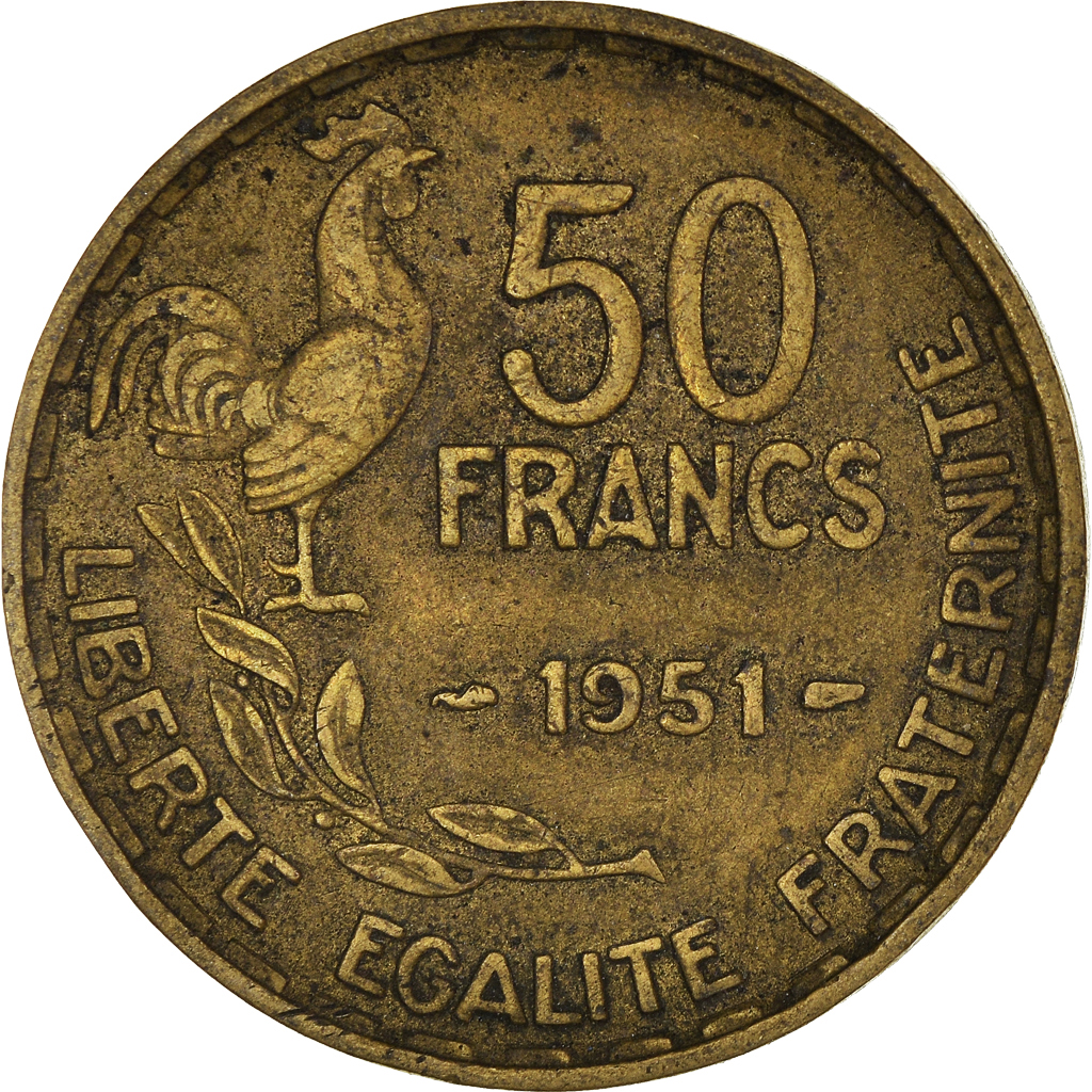Moneda, Francia, 50 Francs, 1951