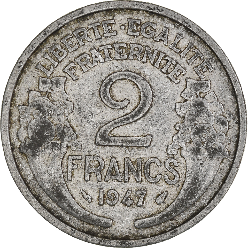 Moneda, Francia, 2 Francs, 1947